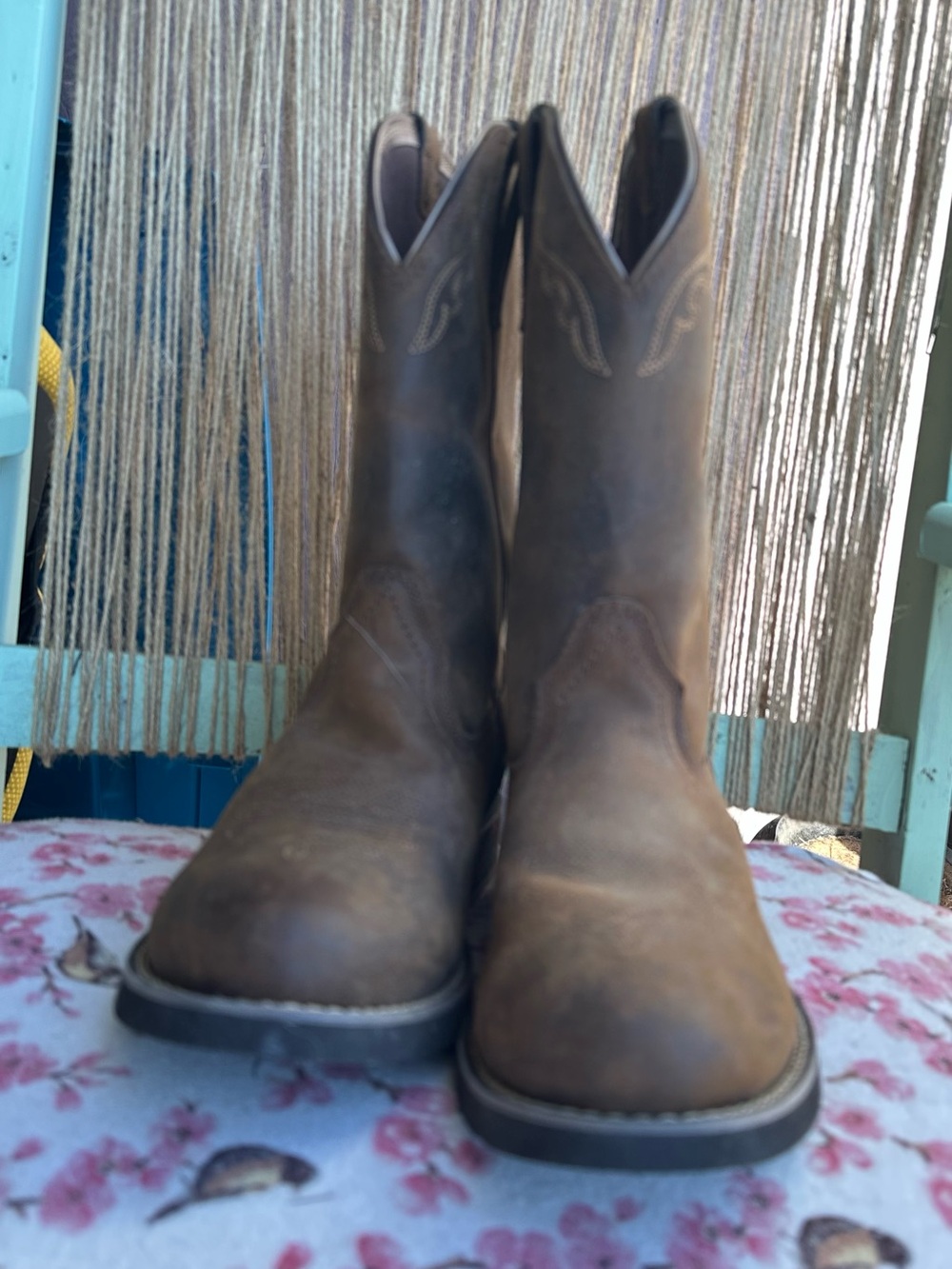 Ariat Brown Pull-On Western Boots
